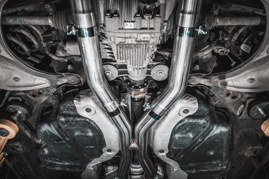MBRP - MBRP 18 - 23 Dodge Durango SRT 6.4L Armor Pro T304 SS 3in Cat Back Exhaust Dual Rear Exit w/ CF Tips - Demon Performance