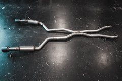 MBRP - MBRP 18 - 23 Dodge Durango SRT 6.4L Armor Pro T304 SS 3in Cat Back Exhaust Dual Rear Exit w/ CF Tips - Demon Performance