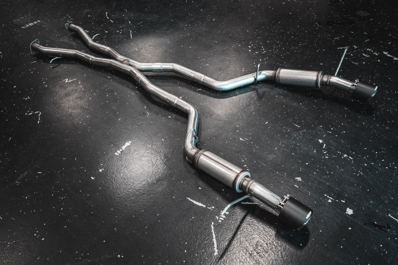 MBRP - MBRP 18 - 23 Dodge Durango SRT 6.4L Armor Pro T304 SS 3in Cat Back Exhaust Dual Rear Exit w/ CF Tips - Demon Performance