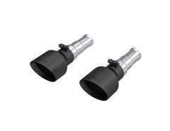 MBRP - MBRP 19 - 24 Ram 1500 5.7L Hemi 3in Inlet 5in OD Dual Wall Angle Cut T304 BLK Tips - Pairs - Demon Performance