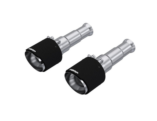 MBRP - MBRP 19 - 24 Ram 1500 Classic 5.7L Hemi 5in OD Dual Wall Angle Cut T304 Carbon Fib Exhaust Tips - Pair - Demon Performance