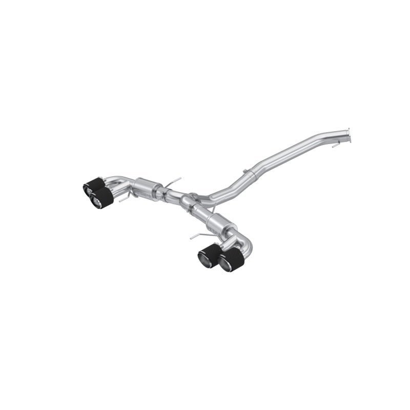 MBRP - MBRP 2009 - 2023 Nissan GTR 3.8L Stainless Steel 3.5in Cat - Back, Dual Split Rear Quad Carbon Tips - Demon Performance