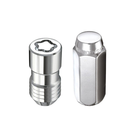 McGard - McGard 6 Lug Hex Install Kit w/Locks (Cone Seat Nut) M14X1.5 / 13/16 Hex / 1.945in. L - Chrome - Demon Performance
