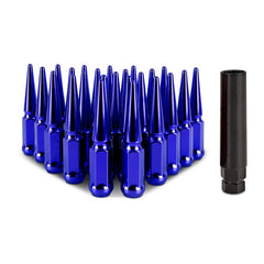 Mishimoto - Mishimoto Mishimoto Steel Spiked Lug Nuts M14 x 1.5 24pc Set Blue - Demon Performance