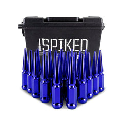 Mishimoto - Mishimoto Mishimoto Steel Spiked Lug Nuts M14 x 1.5 24pc Set Blue - Demon Performance