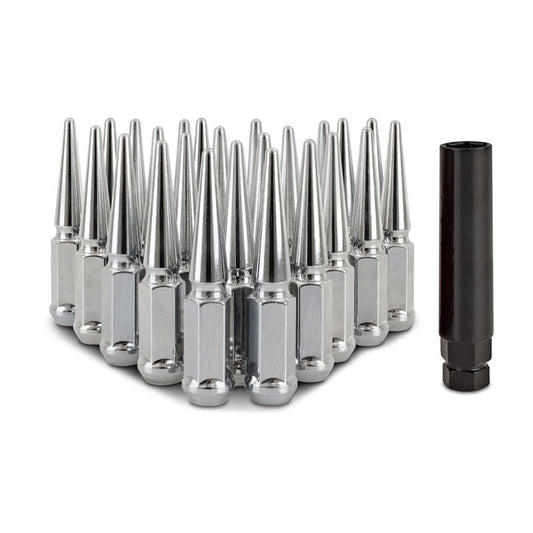 Mishimoto - Mishimoto Mishimoto Steel Spiked Lug Nuts M14 x 1.5 24pc Set Chrome - Demon Performance