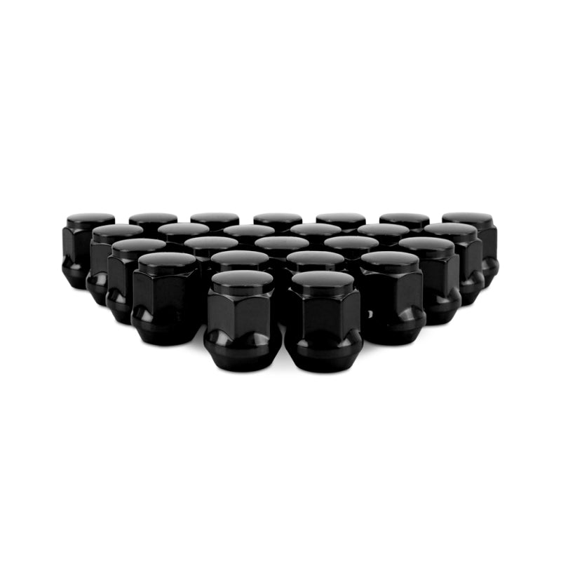 Mishimoto - Mishimoto Steel Acorn Lug Nuts M14 x 1.5 - 24pc Set - Black - Demon Performance