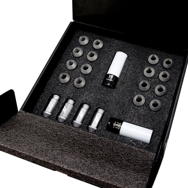 Mishimoto - Mishimoto Steel Locking Lug Nuts M14x1.5 20pc Set Silver - Demon Performance