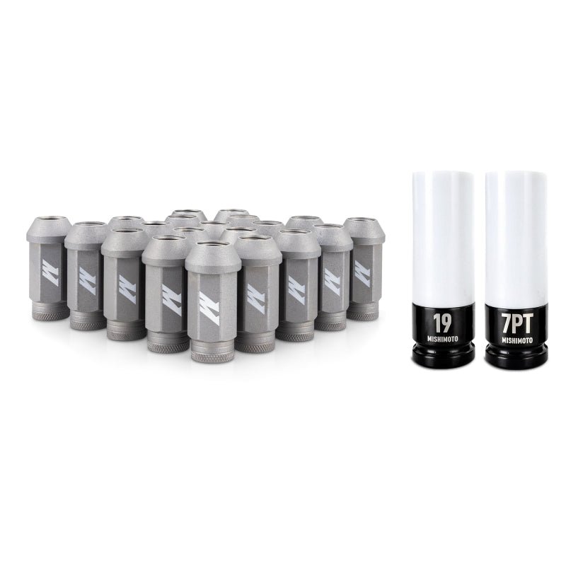 Mishimoto - Mishimoto Steel Locking Lug Nuts M14x1.5 20pc Set Silver - Demon Performance