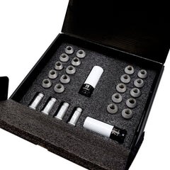 Mishimoto - Mishimoto Steel Locking Lug Nuts M14x1.5 24pc Set Black - Demon Performance