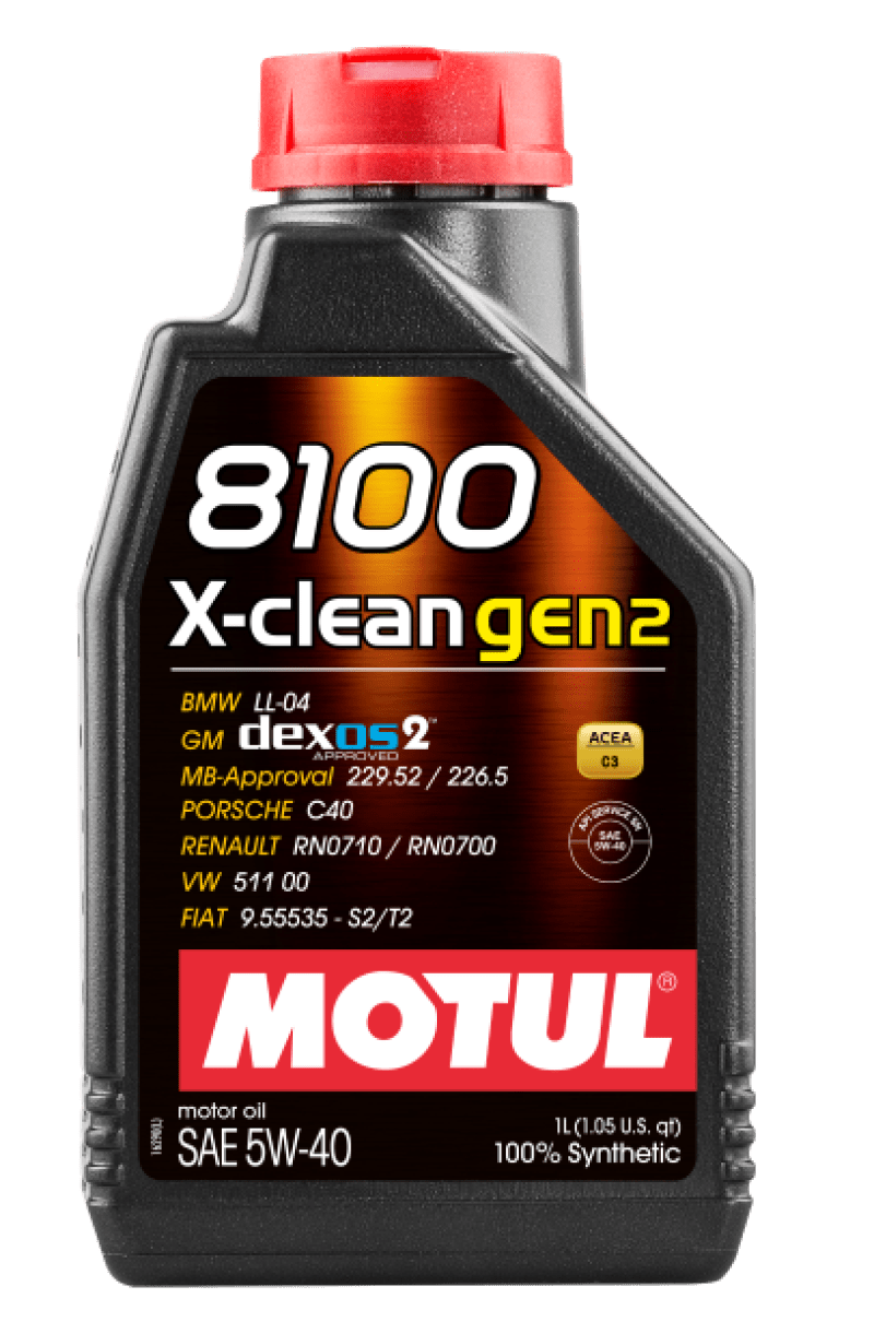 Motul - Motul 1L Synthetic Engine Oil 8100 X - CLEAN Gen 2 5W40 - Demon Performance