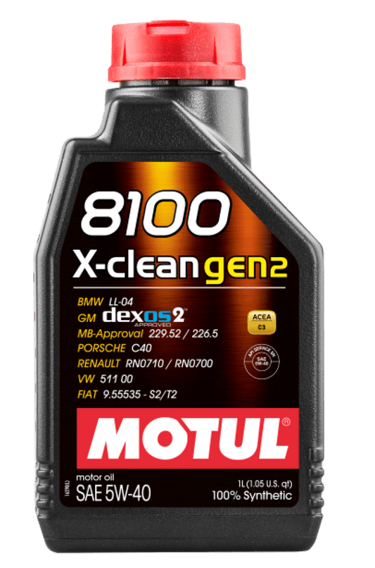 Motul - Motul 1L Synthetic Engine Oil 8100 X - CLEAN Gen 2 5W40 - Demon Performance