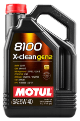 Motul - Motul 5L Synthetic Engine Oil 8100 X - CLEAN Gen 2 5W40 - Demon Performance