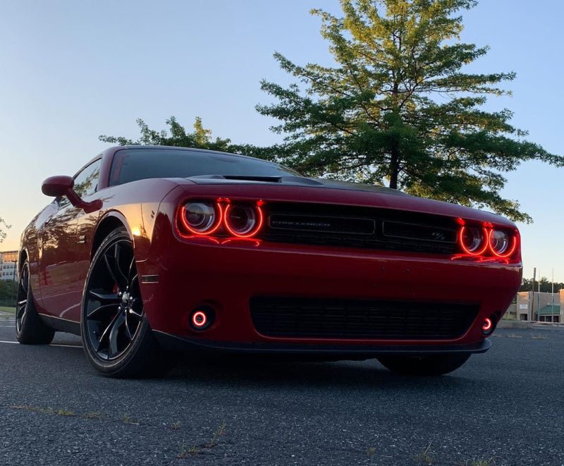 ORACLE Lighting - Oracle 15 - 23 Dodge Challenger Dynamic Surface Mount Headlight/Fog Light Halo Kit COMBO - ColorSHIFT - Demon Performance