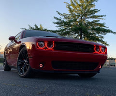 ORACLE Lighting - Oracle 15 - 23 Dodge Challenger Dynamic Surface Mount Headlight/Fog Light Halo Kit COMBO - ColorSHIFT - Demon Performance