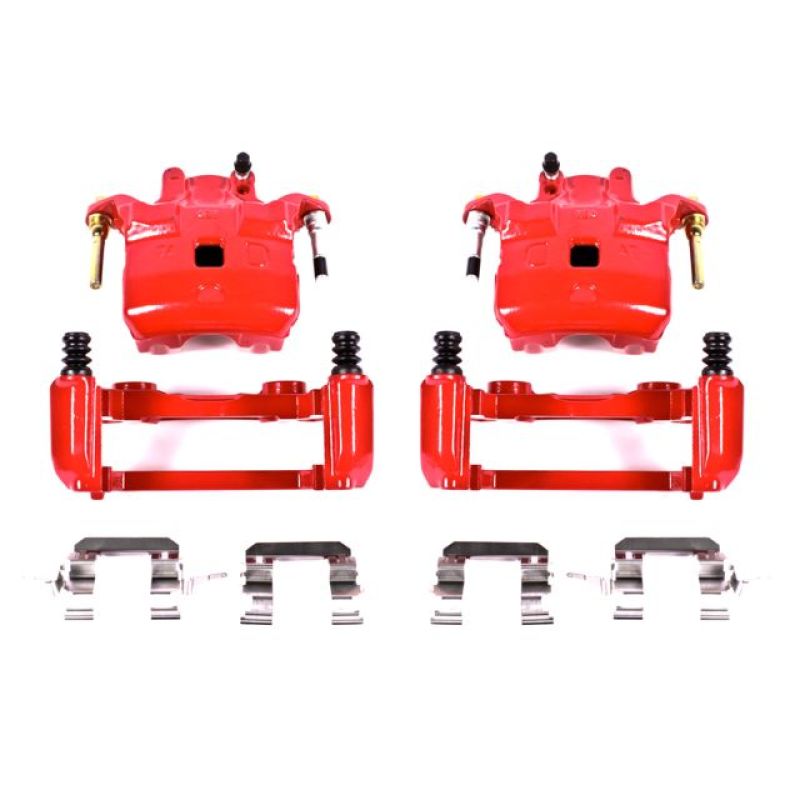 PowerStop - Power Stop 03 - 05 Infiniti G35 Front Red Calipers w/Brackets - Pair - Demon Performance
