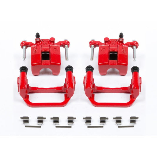 PowerStop - Power Stop 03 - 05 Infiniti G35 Rear Red Calipers w/Brackets - Pair - Demon Performance