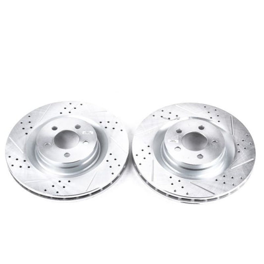 PowerStop - Power Stop 05 - 10 Chrysler 300 Front Evolution Drilled & Slotted Rotors - Pair - Demon Performance