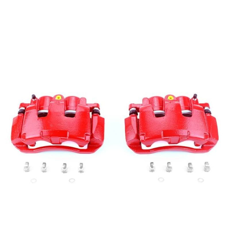 PowerStop - Power Stop 07 - 09 Chrysler Aspen Front Red Calipers w/Brackets - Pair - Demon Performance