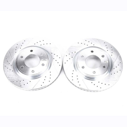 PowerStop - Power Stop 08 - 10 Infiniti QX56 Front Evolution Drilled & Slotted Rotors - Pair - Demon Performance