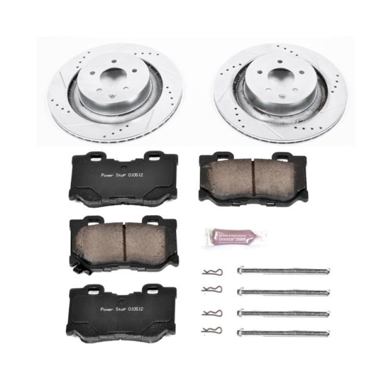 PowerStop - Power Stop 08 - 13 Infiniti G37 Rear Z23 Evolution Sport Brake Kit - Demon Performance