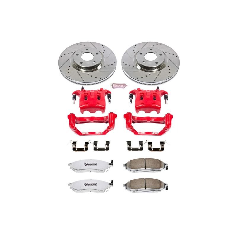 PowerStop - Power Stop 09 - 19 Nissan 370Z Front Z26 Street Kit w/Cals - Demon Performance