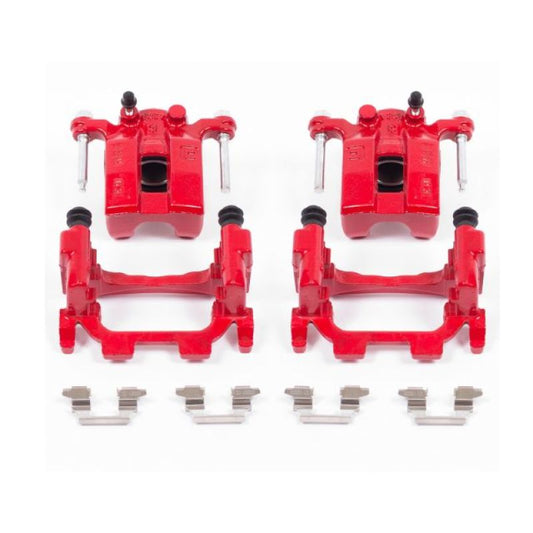 PowerStop - Power Stop 11 - 12 Infiniti G25 Rear Red Calipers w/Brackets - Pair - Demon Performance