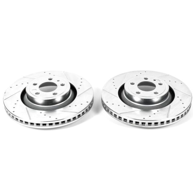PowerStop - Power Stop 15 - 19 Ford Mustang Front Evolution Drilled & Slotted Rotors - Pair - Demon Performance