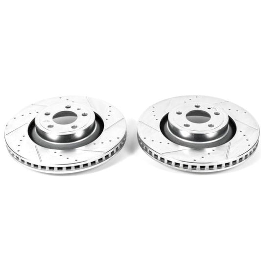 PowerStop - Power Stop 15 - 19 Ford Mustang Front Evolution Drilled & Slotted Rotors - Pair - Demon Performance