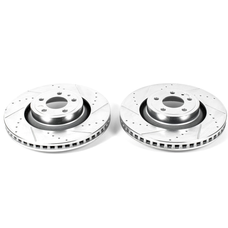 PowerStop - Power Stop 15 - 19 Ford Mustang Front Evolution Drilled & Slotted Rotors - Pair - Demon Performance