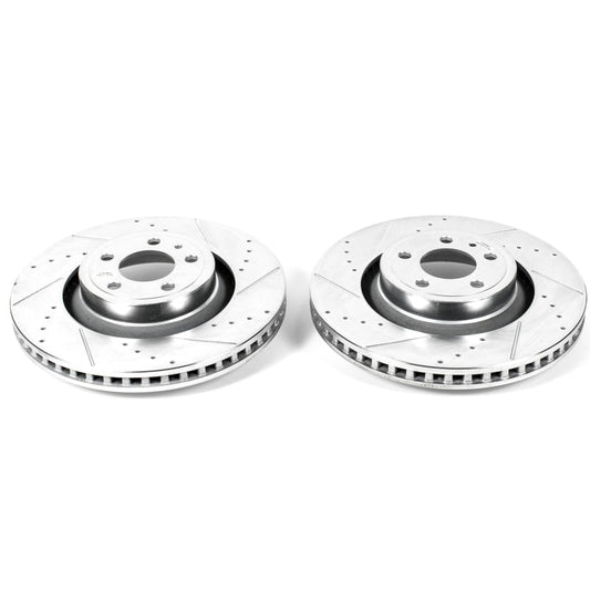 PowerStop - Power Stop 15 - 19 Ford Mustang Front Evolution Drilled & Slotted Rotors - Pair - Demon Performance