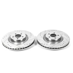 PowerStop - Power Stop 15 - 22 Ford Mustang Front Drilled & Slotted Rotor - Pair - Demon Performance