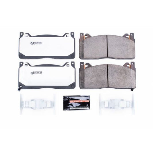 PowerStop - Power Stop 16 - 19 Ford Mustang Front Z26 Extreme Street Brake Pads w/Hardware - Demon Performance
