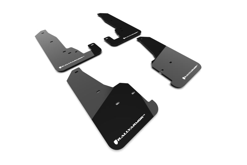 Rally Armor - Rally Armor 18 - 22 Jeep Grand Cherokee SRT Trackhawk Black UR Mud Flap - White Logo - Demon Performance