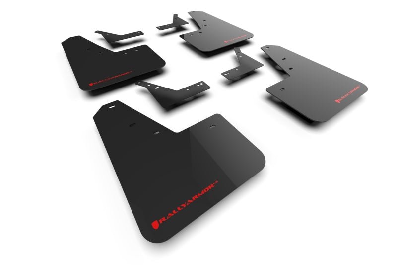 Rally Armor - Rally Armor 21 - 25 Dodge Ram 1500 TRX Black UR Mud Flap - Red Logo - Demon Performance