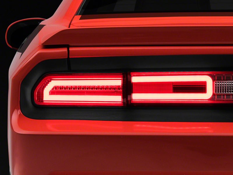 Raxiom - Raxiom 08 - 14 Dodge Challenger LED Tail Lights - Chrome Housing - Red/Clear Lens - Demon Performance