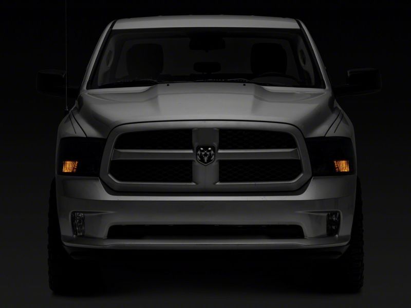 Raxiom - Raxiom 09 - 18 Dodge RAM 1500 Axial OEM Rep Headlights w/ Dual Bulb - Chrome Housing (Smoked Lens ) - Demon Performance
