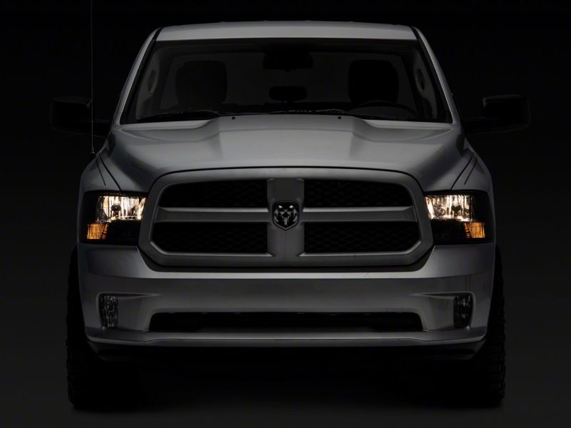 Raxiom - Raxiom 09 - 18 Dodge RAM 1500 Axial OEM Rep Headlights w/ Dual Bulb - Chrome Housing (Smoked Lens ) - Demon Performance