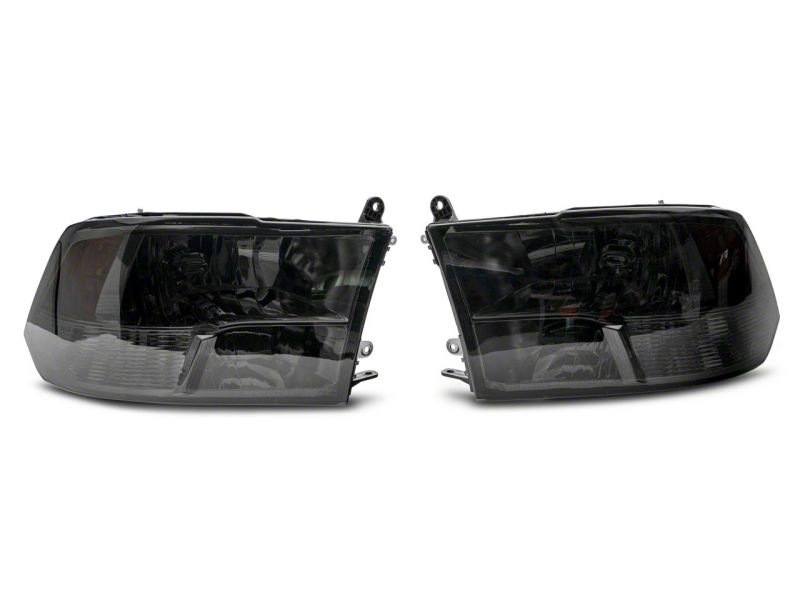 Raxiom - Raxiom 09 - 18 Dodge RAM 1500 Axial OEM Rep Headlights w/ Dual Bulb - Chrome Housing (Smoked Lens ) - Demon Performance