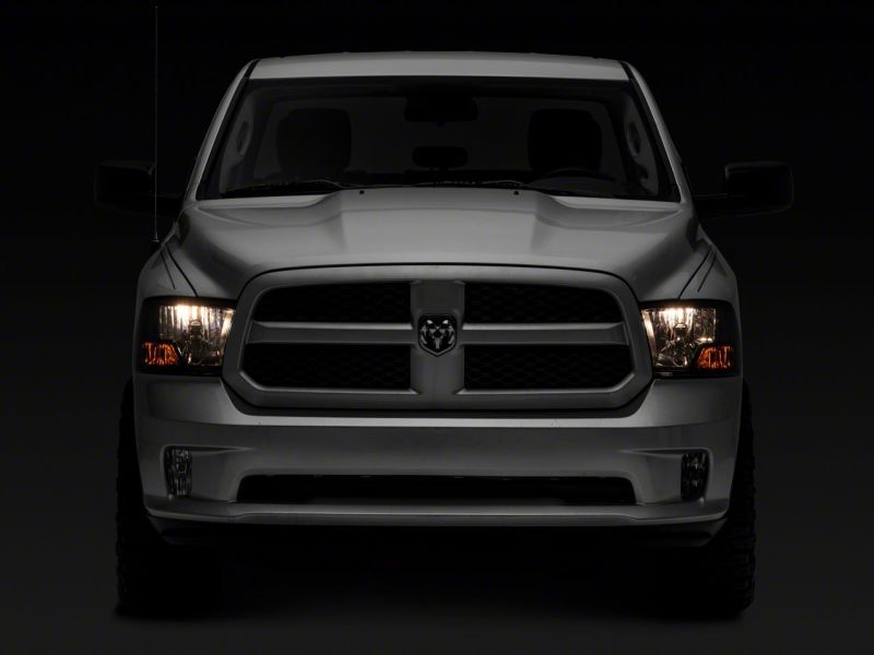 Raxiom - Raxiom 09 - 18 Dodge RAM 1500 Axial OEM Rep Headlights w/ Single Bulb - Chrome Housing (Smoked Lens) - Demon Performance