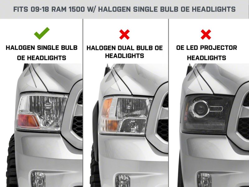 R様 Raxiom 09-18 Dodge RAM 1500 Axial OEM Rep Headlights w