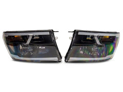 Raxiom - Raxiom 09 - 18 Dodge RAM 1500/2500/3500 Axial Headlights w/ SEQL LED Bar - Blk Housing (Clear Lens) - Demon Performance