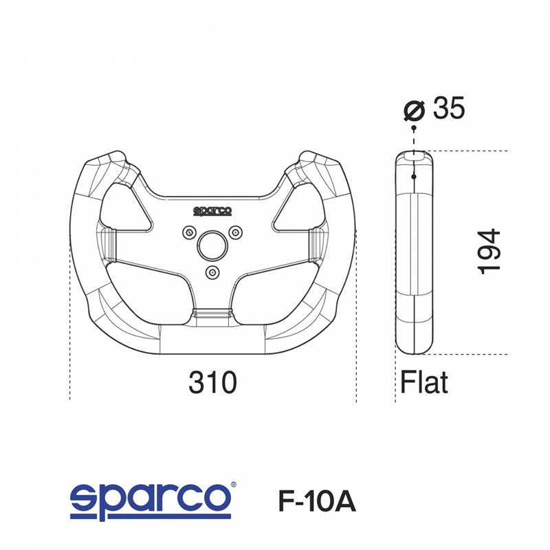 SPARCO - Sparco F10A Suede Black Steering Wheel - Demon Performance