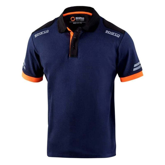SPARCO - Sparco Polo Tech Small Navy/Orange - Demon Performance