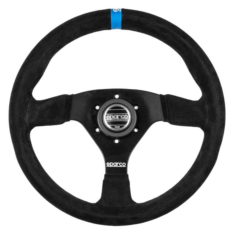 SPARCO - Sparco Steering Wheel 383 Suede Black w/ Logo - Demon Performance