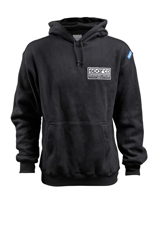 SPARCO - Sparco Swtshrt Hooded Heritage Blk Lr - Demon Performance