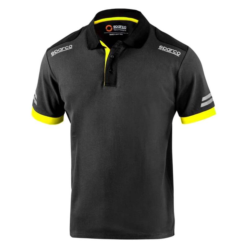 SPARCO - Sparco Tech Polo TW Grey/Yellow Small - Demon Performance