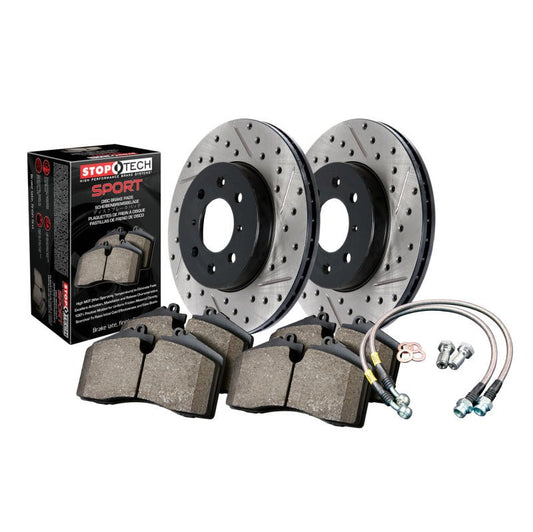 Stoptech - Sport Axle Pack, Drilled & Slotted, Front - Demon Performance