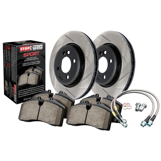 Stoptech - Sport Axle Pack, Slotted, Front - Demon Performance