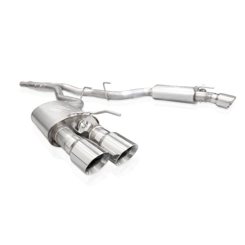 Stainless Works - Stainless Works 2024 Mustang GT Catback Quad Tips Redline Sound X-Pipe Factory Connect Exhaust - Demon Performance